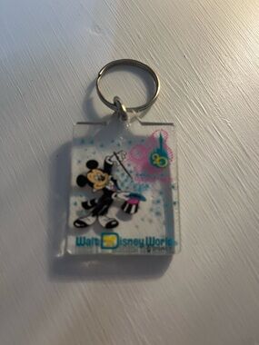 Vintage Disney Mickey Mouse Walt Disney World Acrylic Keychain